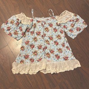 PinkBlush Maternity Cold Shoulder Shirt